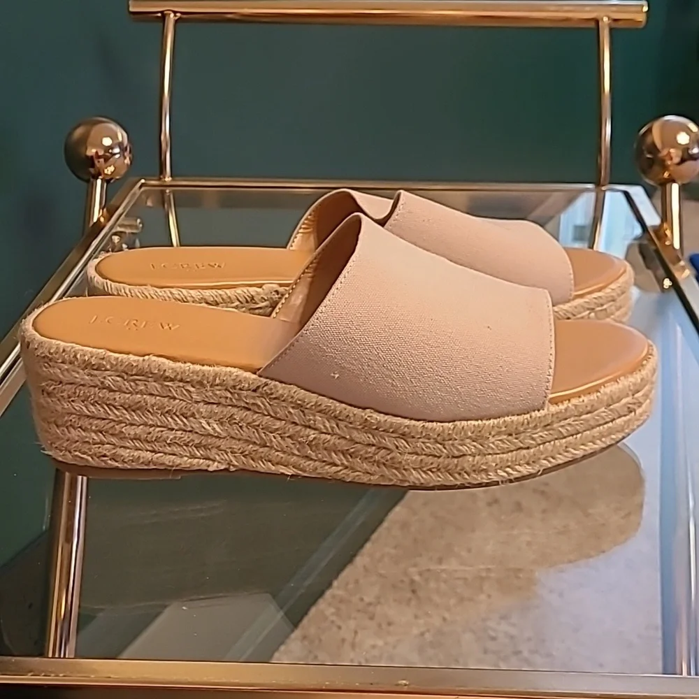 J. CREW tan espadrilles